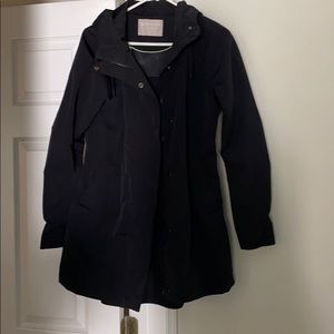 Athleta rain wind long black jacket